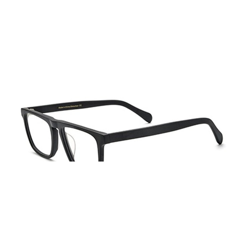 Vintage Multicolour Acetate Square Optical Glasses Frame - MCROONS - Matte Black