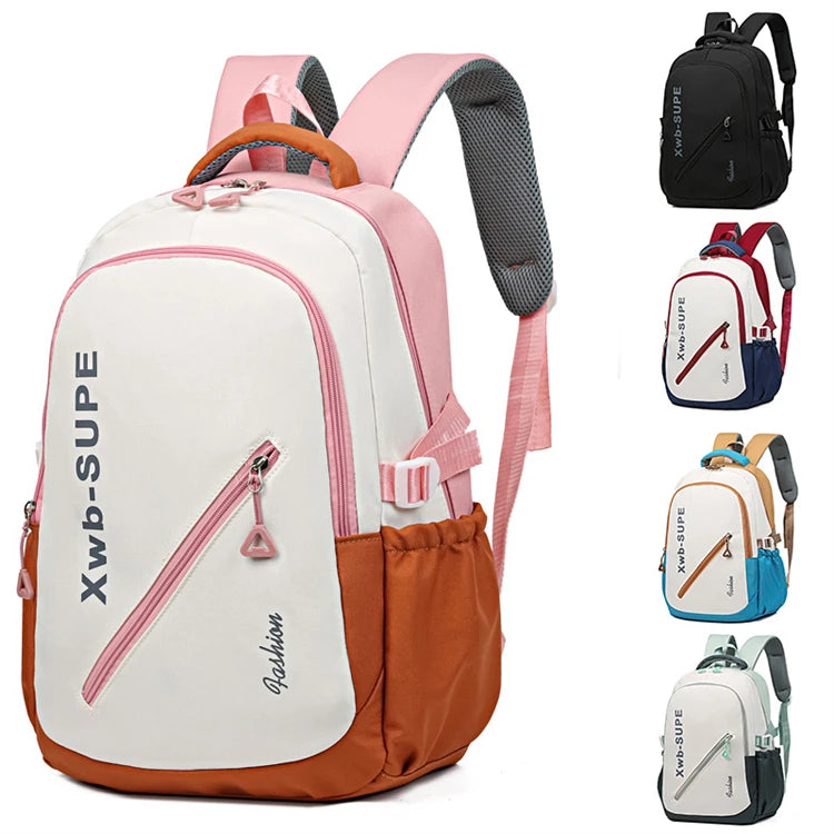 Cute Many Pockets Teenage Girls' School Backpack