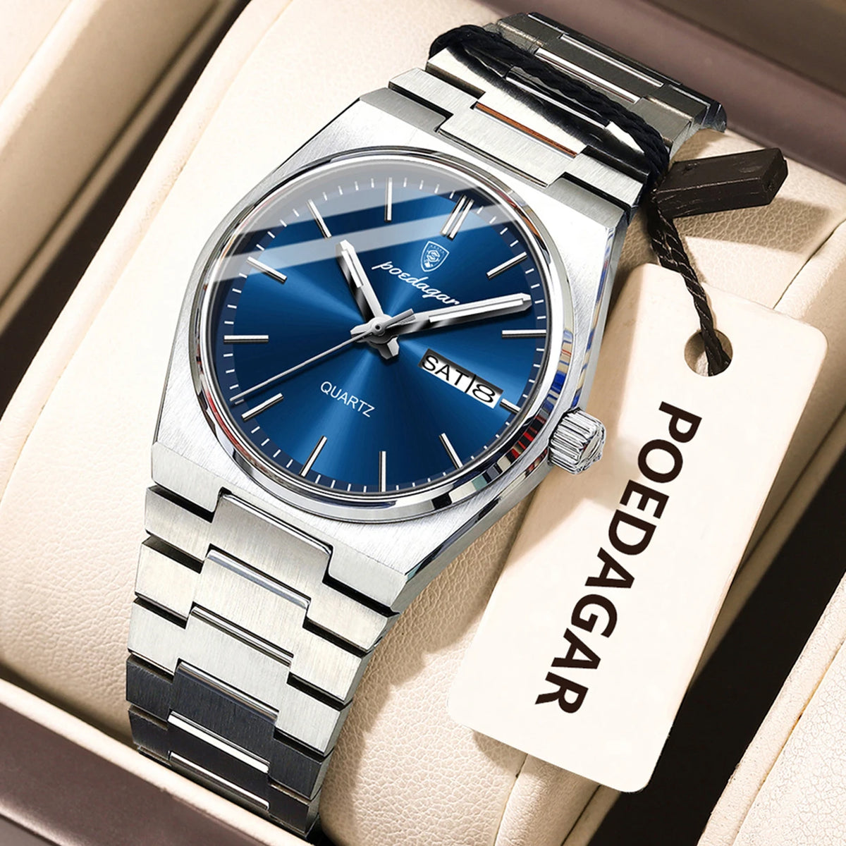 Poedagar 786 Women's Luxury Quartz Watch – Stainless Steel Band, Waterproof, Luminous, Date