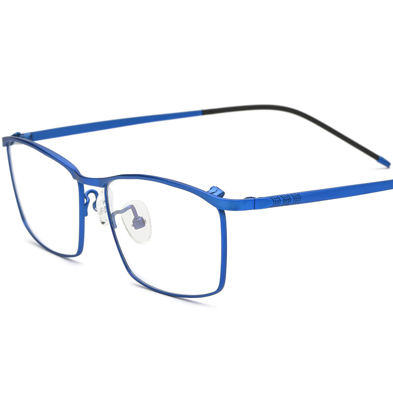 Square Titanium Optical Glasses Frame - MCROONS - Blue