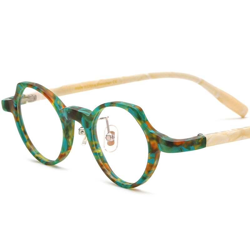 Small Cat Eye Acetate Optical Glasses Frame - Matte Green - MCROONS