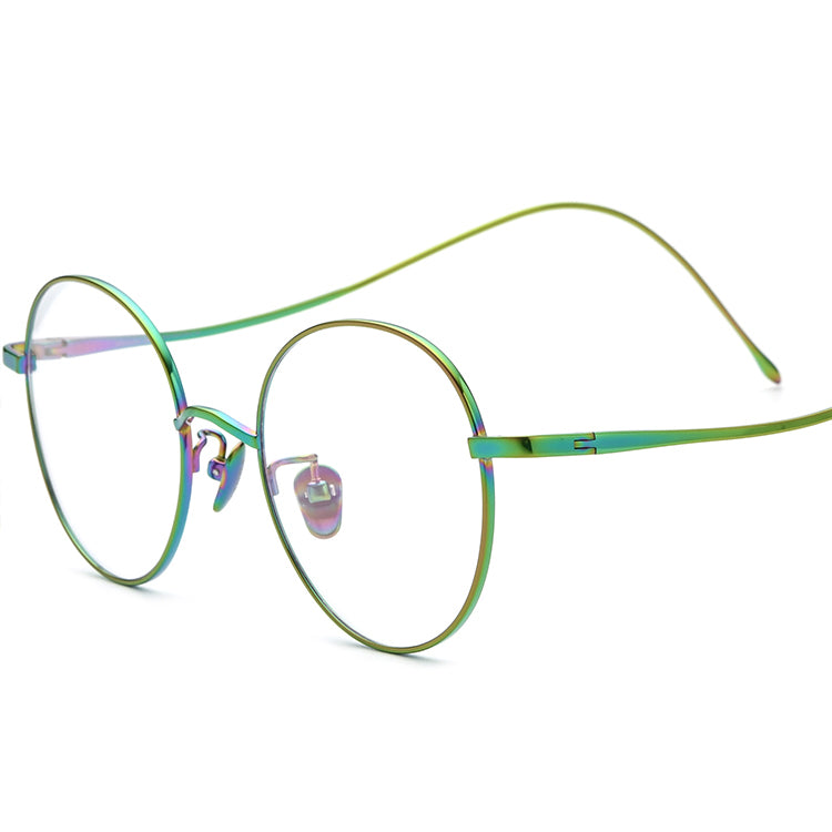 Retro Pure Titanium Round Optical Glasses Multicolour - Multi - MCROONS