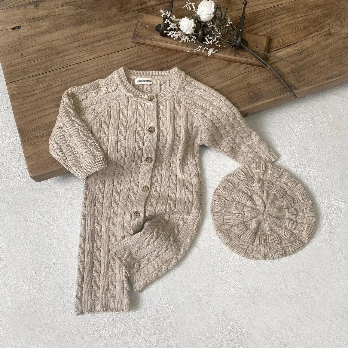 Pelele de punto para bebé recién nacido de invierno, ropa para niño pequeño, ropa de punto cómoda para bebé