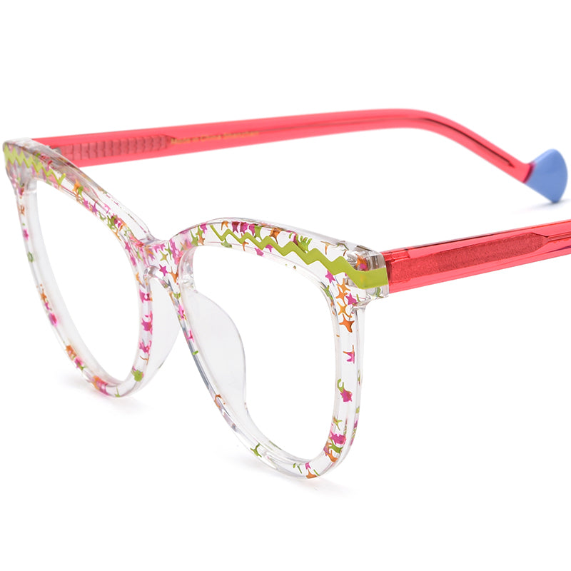 Retro Cat Eye Optical Glasses Frame - Transparent - MCROONS