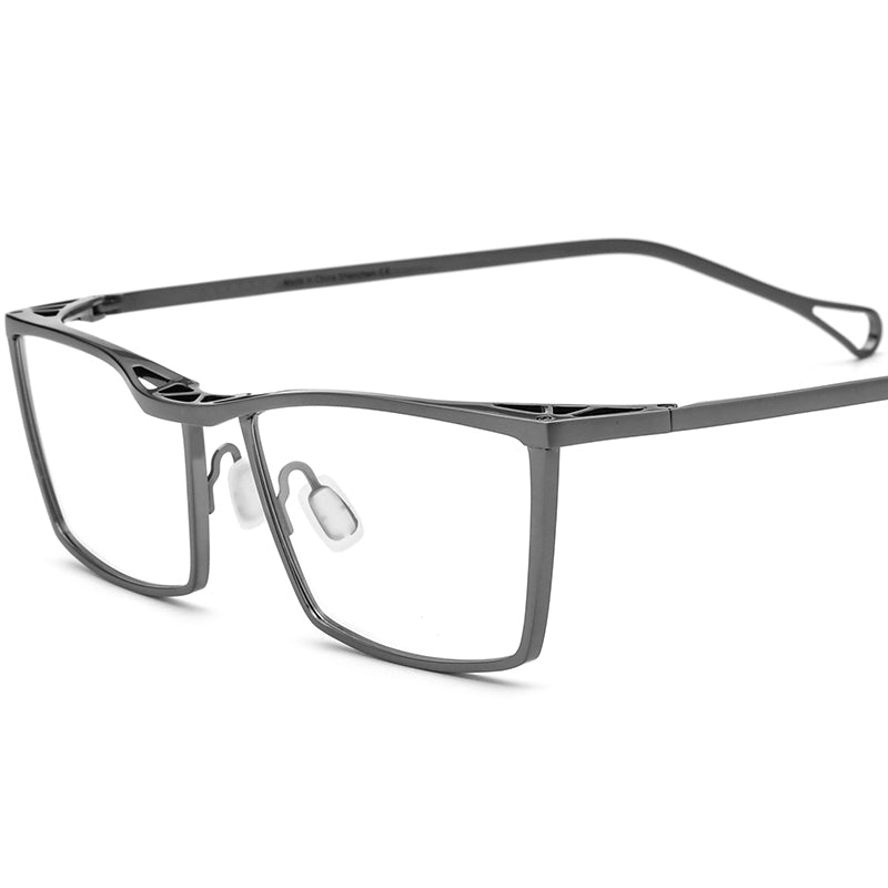 Square Titanium Optical Glasses Frame Ultralight - Gray - MCROONS