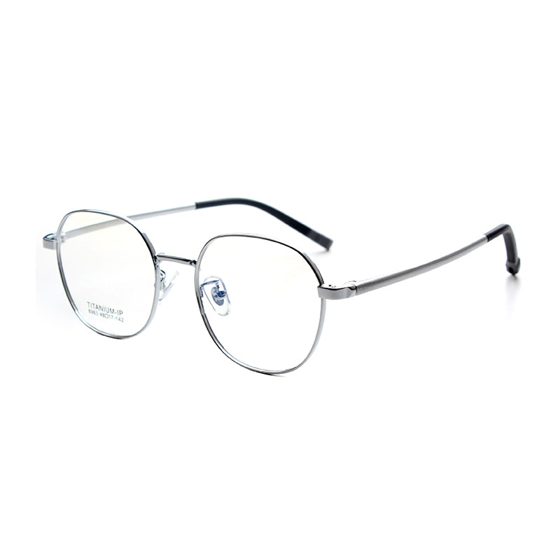 MCROONS Kids Geometric Pentagon Glasses — Stainless Steel Frames | Boys and Girls | Silver, Rose Gold, Pink and Cyan