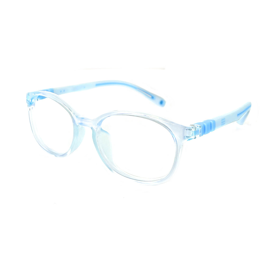 MCROONS Occhiali ovali in silicone per bambini - Montature flessibili e comode | Ragazzi e Ragazze | Nero, Blu, Verde acqua, Rosa e Lavanda