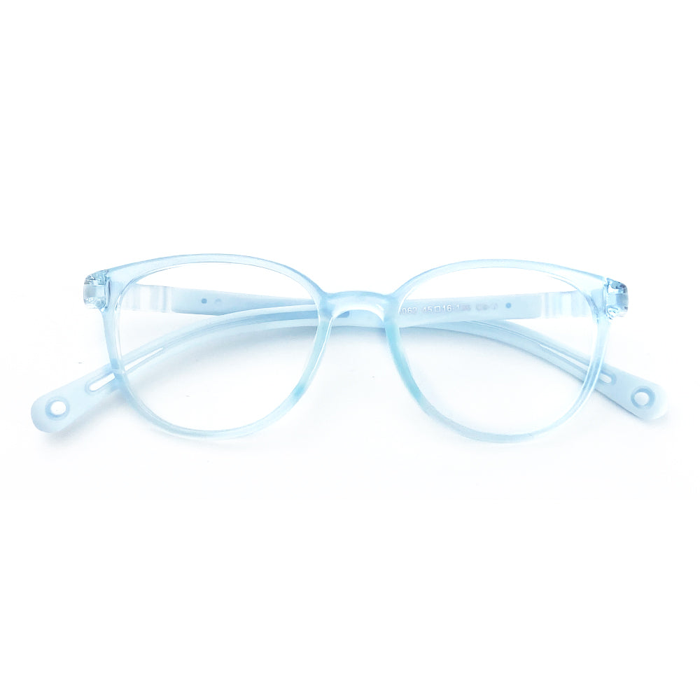 MCROONS Kids Cat-Eye Silicon Glasses — Playful Flexible Frames | Boys and Girls | Blue, Pink, Lavender and Light Blue