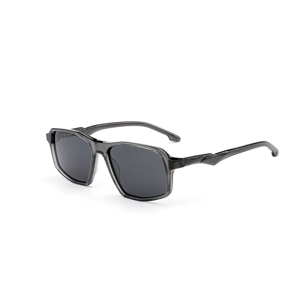 MCROONS Eckige Schwarze Sport-Sonnenbrille — Mode Unisex | Schwarz, Mattschwarz, Blau, Matt Blau und Grau