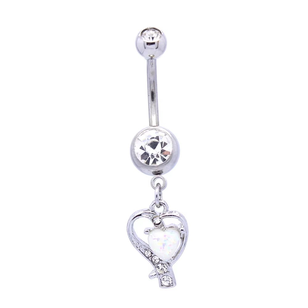 Xinfocus 2024 Hot Selling 14K Solid Gold Stainless Steel Wholesale Flower Heart Star Belly Navel Rings Body Piercing Jewelry - MCROONS.COM