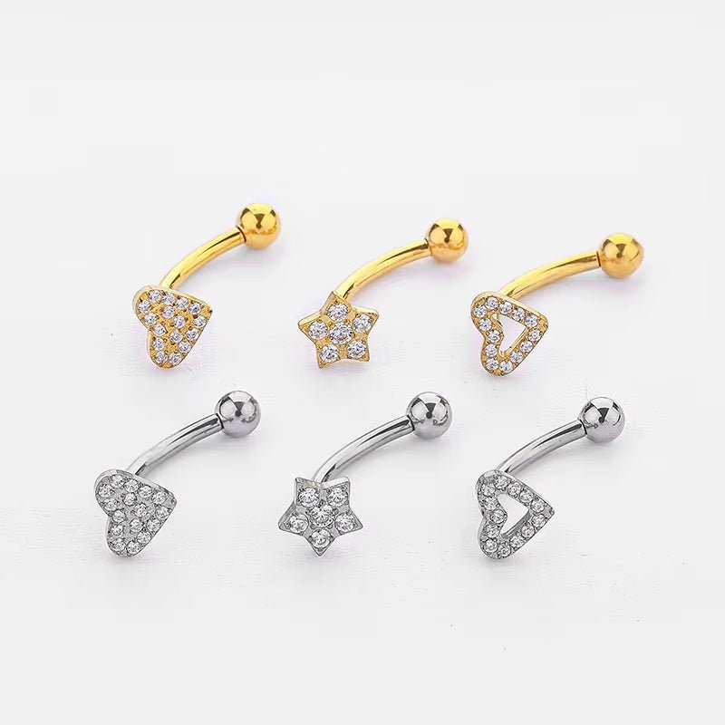 YW NEW 16G Rook Piercing Jewelry Eyebrow Rings G23 Titanium Heart Shape Cartilage Hoop Rook Daith Earrings Tragus - MCROONS.COM