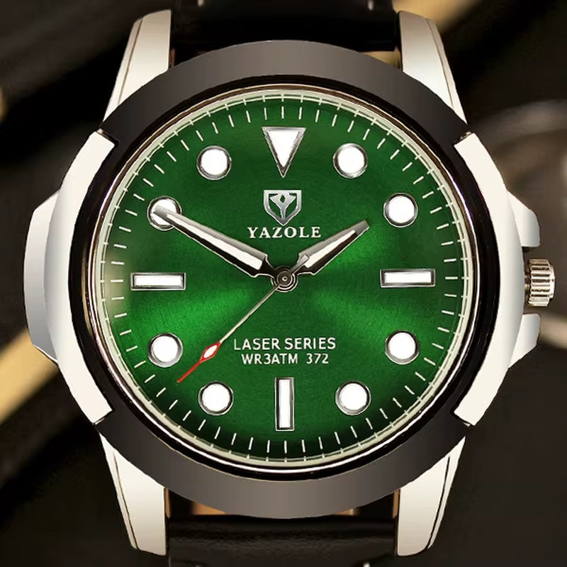 YAZOLE D 372 Luxury Mens Watches Sport Style Hot Sale Factory Custom Logo Quartz Watch Classic Leather Wristwatch Wholesale