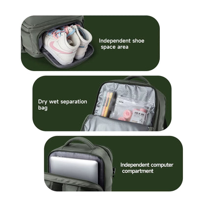 Anti-Theft Mochilas Waterproof Unisex Carry on Travel Backpack Large Capacity Overnight Travel Backpack