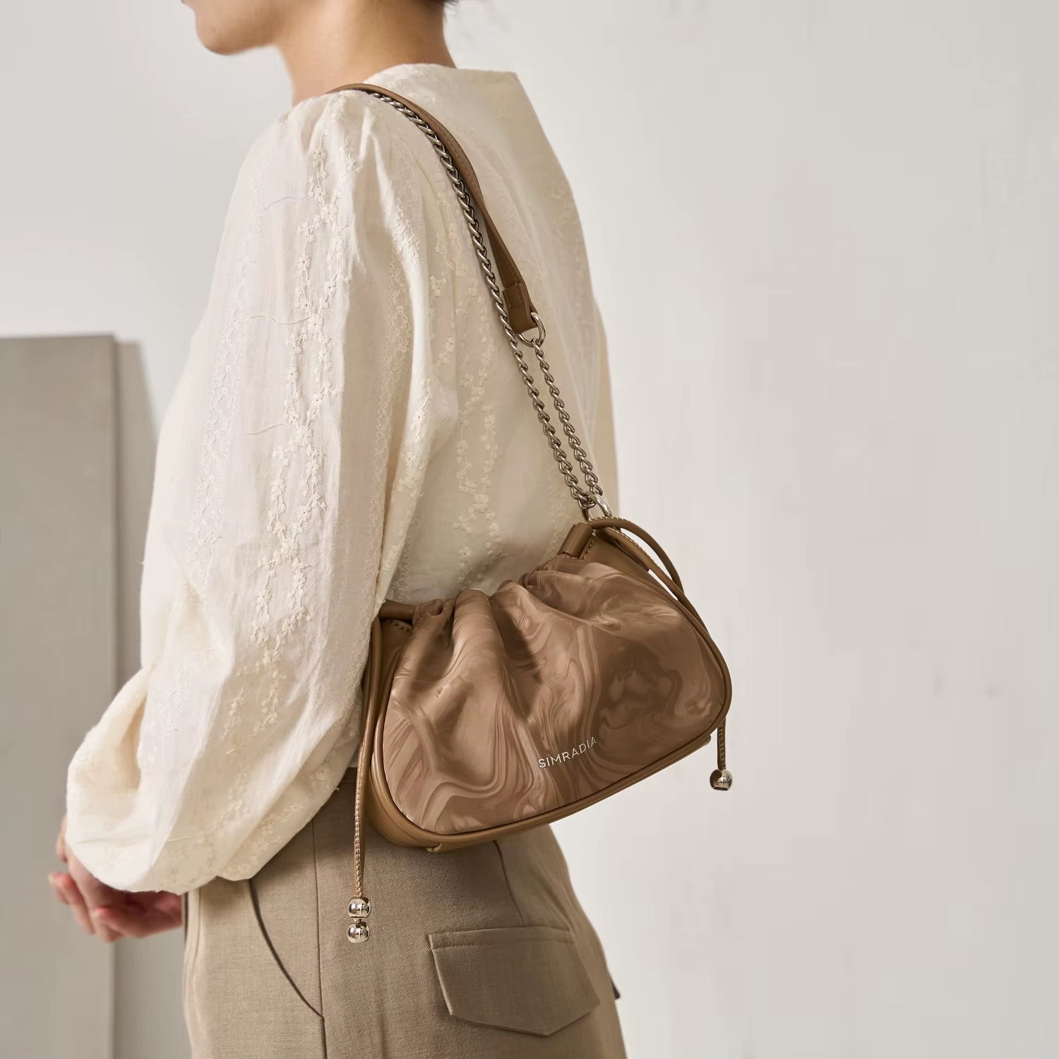 Small Pu Women Bag Fashion Single Shoulder Messenger Bag with Chain Ladies Handbag