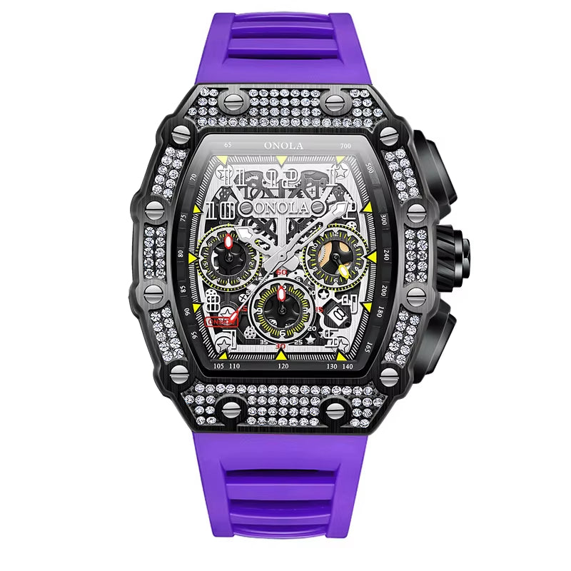 ONOLA 6826D Top Brand Automatic Watch Sports Waterproof Men Watches Quality Wrist Chronograph Mechanical Watches Custom Logo