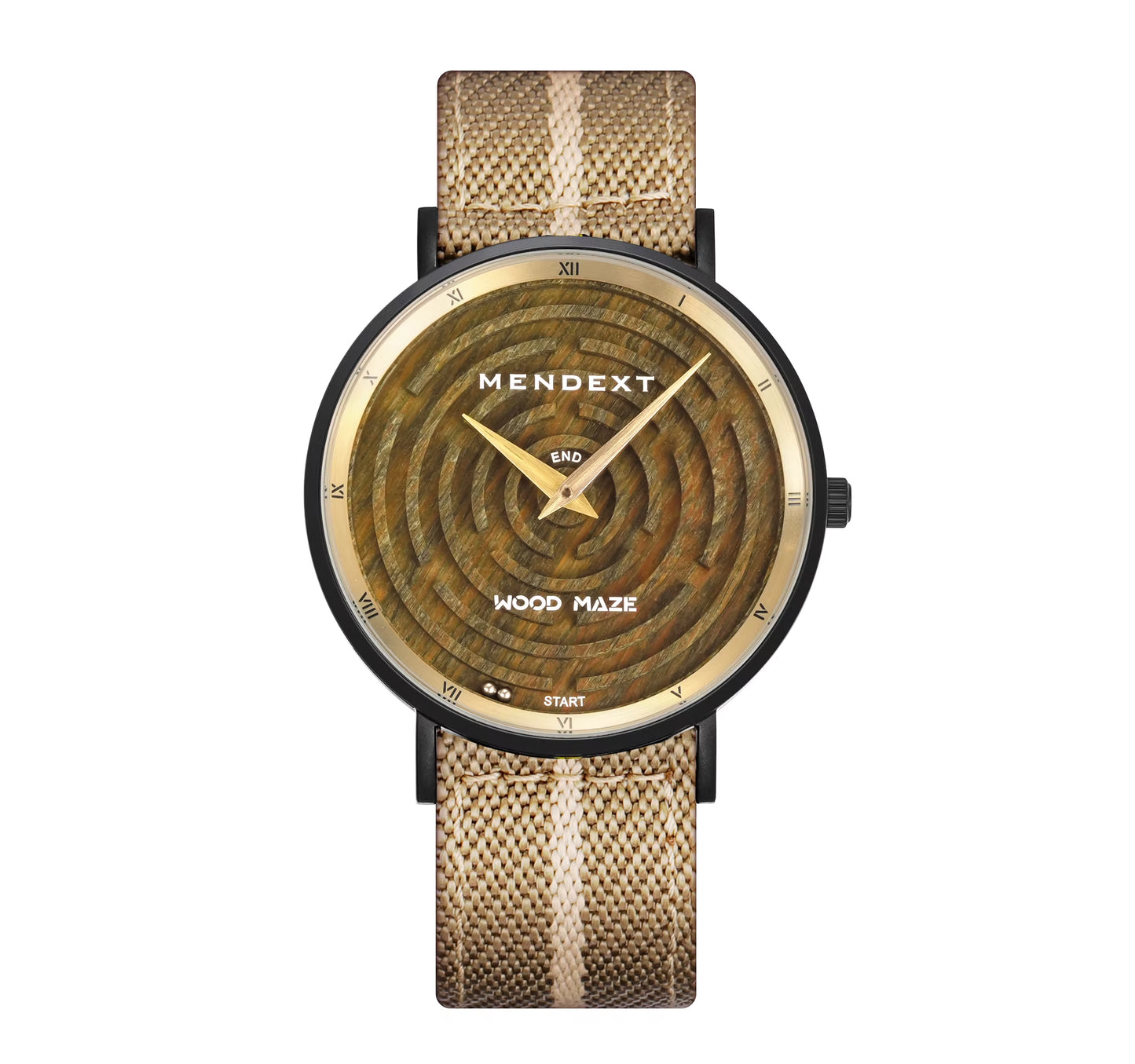 Black Myth Maze Game Sapphire Crystal 316L Stainless Steel Quality Quartz Movt Wooden Men Watch Muti-Color Hemp Rope Wrist Watch