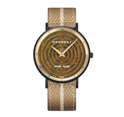 Black Myth Maze Game Sapphire Crystal 316L Stainless Steel Quality Quartz Movt Wooden Men Watch Muti-Color Hemp Rope Wrist Watch