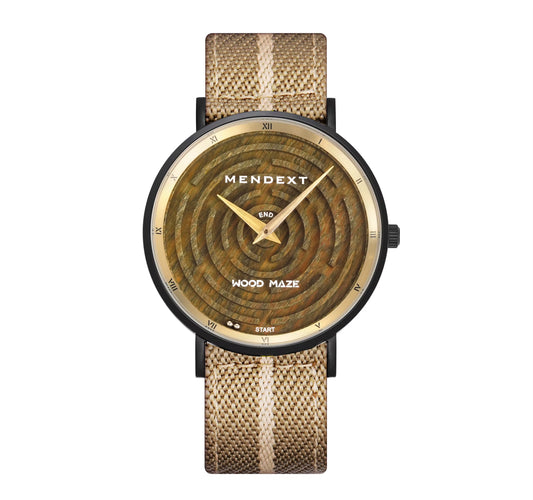 Black Myth Maze Game Sapphire Crystal 316L Stainless Steel Quality Quartz Movt Wooden Men Watch Muti-Color Hemp Rope Wrist Watch