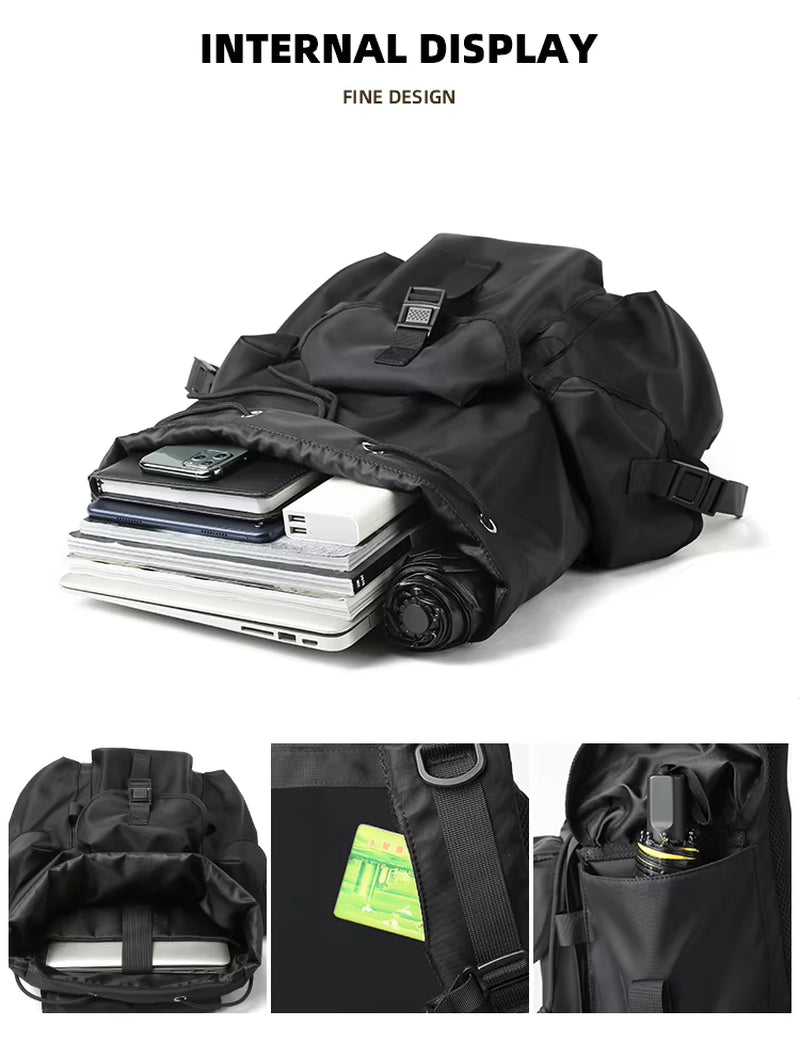Rucksack Men'S Laptop Backpack Fashion Trend Large Capacity High School Student School Bag Travel Backpack