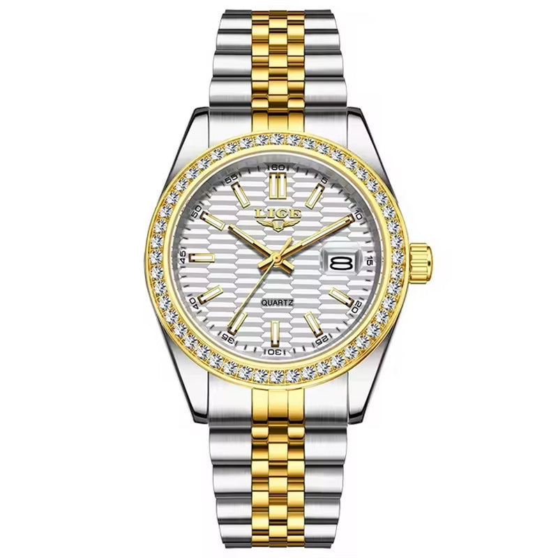 LIGE 89186 2025 Men Watch Classic Original Business Quartz Watch for Man 30M Waterproof Luminous Stainless Steel Band Relojs