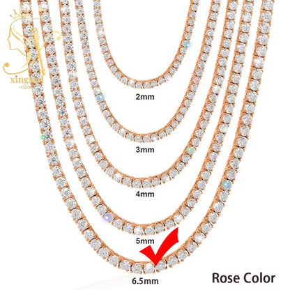 Wholesale Luxury Men Women Hip Hop Fine Jewelry 2Mm 3Mm 4Mm 5Mm Diamond 925 Silver Bracelet VVS Moissanite Tennis Chain Necklace
