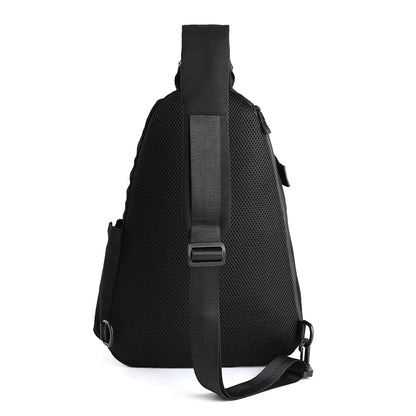 Korean Unisex Crossbody Bags Chest Bags Black White Bags Custom Single Shoulder Waterproof Polyester Fashionable Unisex Handbags
