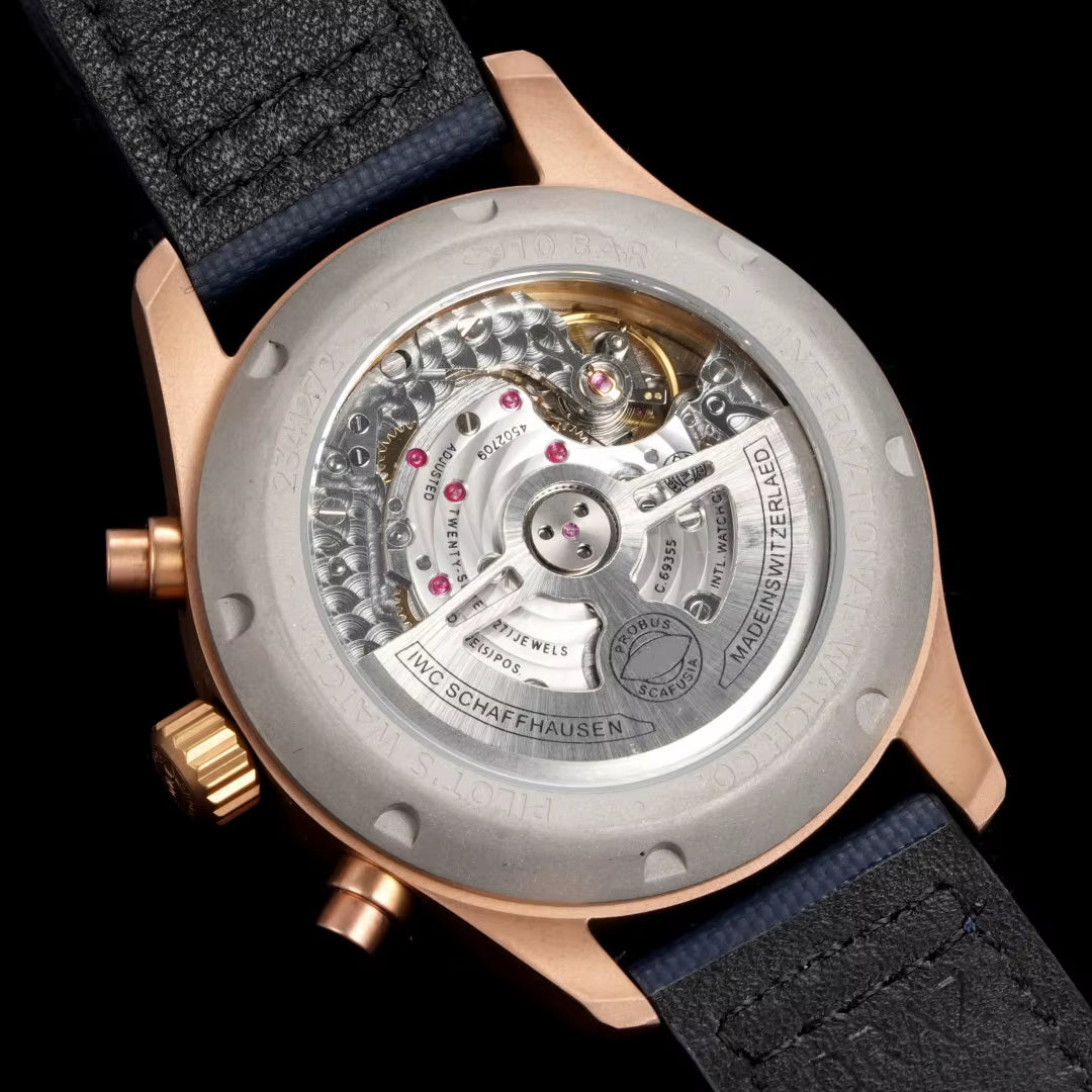 Top Luxury 43Mm Stainless Steel Mechanical Chronograph Watch 7750 Movement Saves Kinetic Energy for 72 Hours.