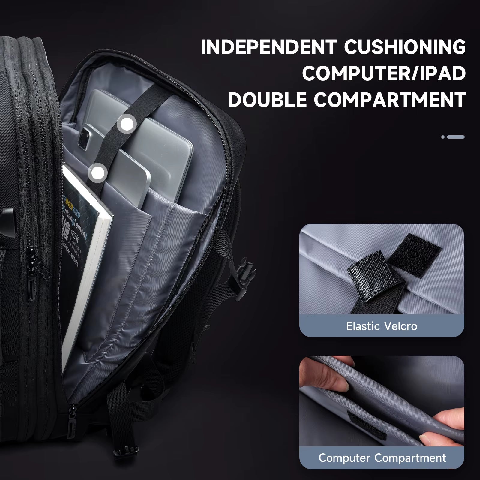 Mate Elan Large Capacity 15.6 Inch Laptop Backpack anti Theft Business Backpacks for Men Waterproof School Men'S Travel Bags