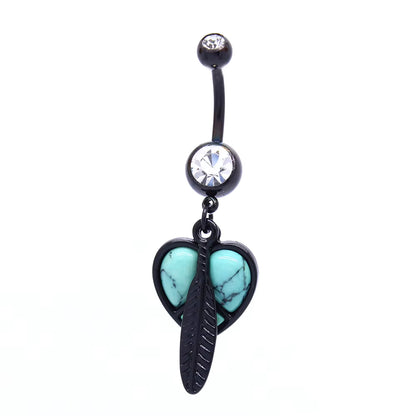 Xinfocus 2024 Hot Selling 14K Solid Gold Stainless Steel Wholesale Flower Heart Star Belly Navel Rings Body Piercing Jewelry
