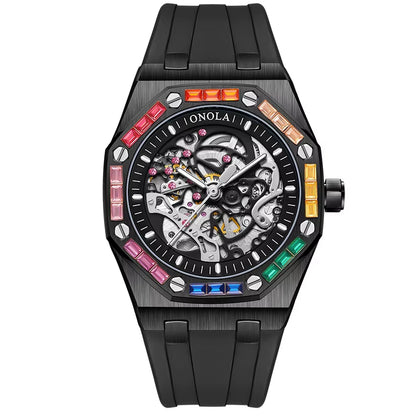 ONOLA 3834D Leisure Luminous Sports Waterproof Watch Men Customisable Build Your Own Mechanical Automatic Watch