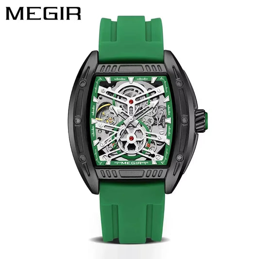 MEGIR 8601 Fashion Men Automatic Mechanical Watch Skeleton Luxurious Luminous Waterproof Casual Wristwatch for Man Reloj Hombre
