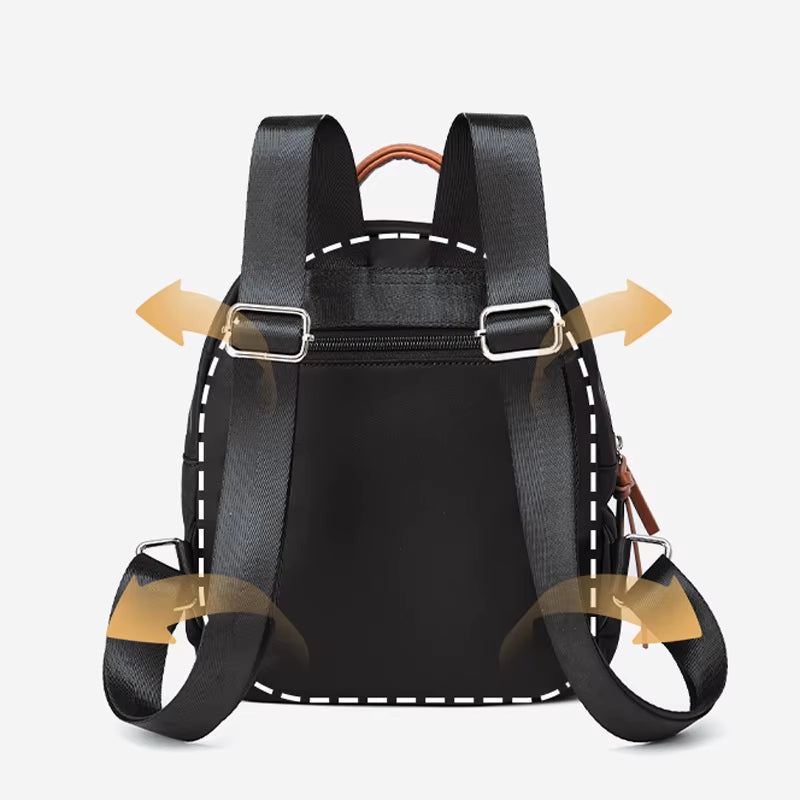 Simradia Fashion Small Women Backpack Waterproof Travel Lady Bags Black Weekend Backpacks for Girl School Bags