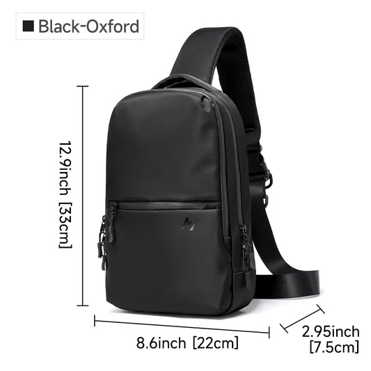 MOYYI Oxford Large Chest Bag for Men Sports Outdoor Sling Chest Bags for Travel Waterproof Men'S Crossbody Shoulder Bag