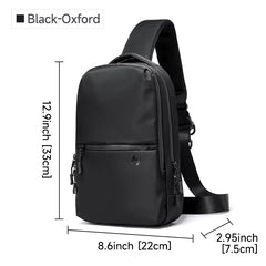 MOYYI Oxford Large Chest Bag for Men Sports Outdoor Sling Chest Bags for Travel Waterproof Men'S Crossbody Shoulder Bag