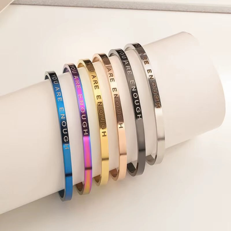 5Mm Wholesale Custom Engrave Stainless Steel Expandable Open Cuff Bangle Non Tarnish 18K Gold Plated Cuff Men Bracelet Bangle