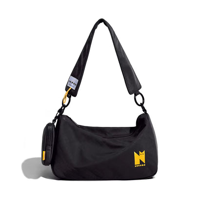 NOXXON Nylon Handbags for Unisex Waterproof Multi Pocket Purses and Crossbody Bags Multi Function Lightweight Shoulder Handbag