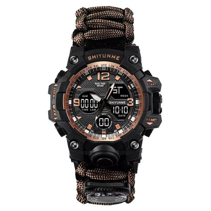 1509P D Athletic Hot Jam Tangan Analog Digital Watch 5 Atm Waterproof Custom Watch Camouflage Green Sport Watch for Men - MCROONS.COM