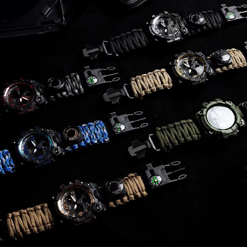 1509P D Athletic Hot Jam Tangan Analog Digital Watch 5 Atm Waterproof Custom Watch Camouflage Green Sport Watch for Men - MCROONS.COM