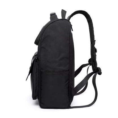 Laptop Backpack Leisure School Bag Stylish Daypack Large Capacity Fashion High Quality Waterproof for Men Black Polyester MOYYI