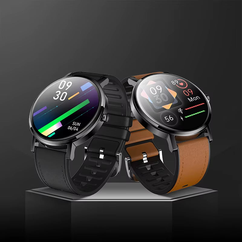 F18 AMOLED1.3 Inch 360*360 HD Resolution BT Call Smart Watch Business Smart Bracelet