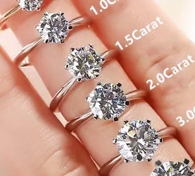 VVS1 925 Sterling Silver Vintage Wedding Moissanite Diamond Engagement Ring - MCROONS