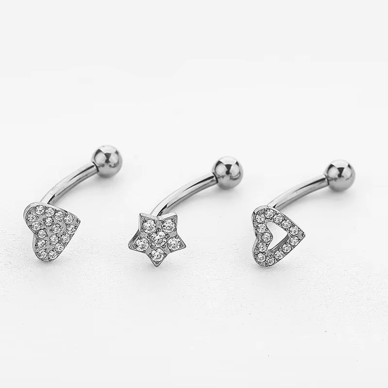 YW NEW 16G Rook Piercing Jewelry Eyebrow Rings G23 Titanium Heart Shape Cartilage Hoop Rook Daith Earrings Tragus