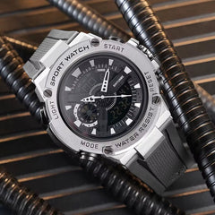 1809B Gold Digital Watch Men Sport Chronograph Alloy Case Waterproof Fashion Colorful Wristwatch Luxury Watches