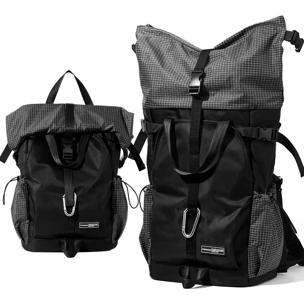 MOYYI Waterproof Outdoor Backpack Expandable Bags for Men Hiking Rolltop Travel Backpack Bags