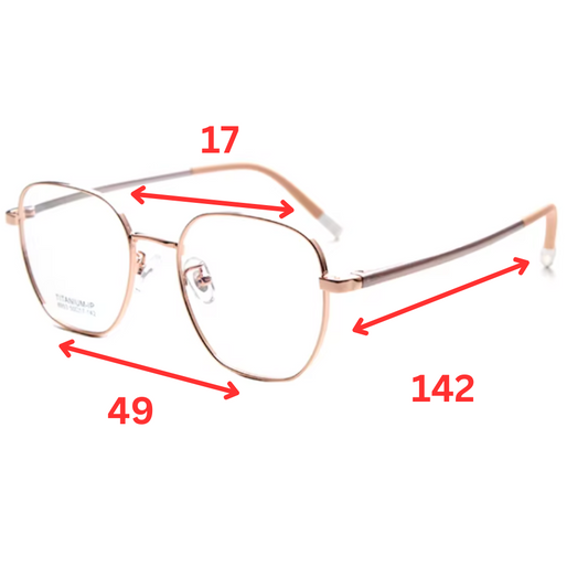 MCROONS Kinder Hellrosa Geometrische Brille — Moderne Eckige Edelstahlfassung | Jungen & Mädchen | Silber, Roségold, Pink, Cyan und Schwarz