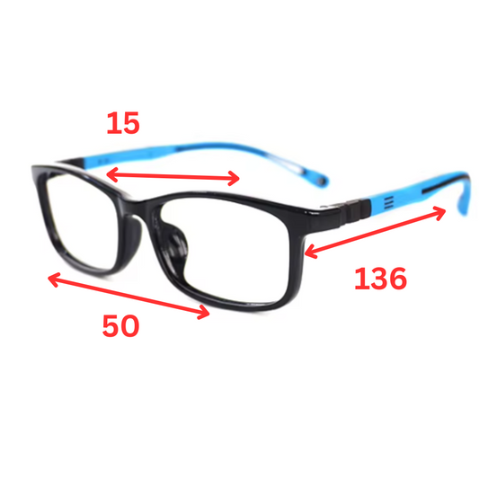MCROONS Kinder Hellviolette Rechteck Silikon-Brille — Verspielt Komfortable Fassung | Jungen & Mädchen | Blau, Pink, Lavendel und Hellblau