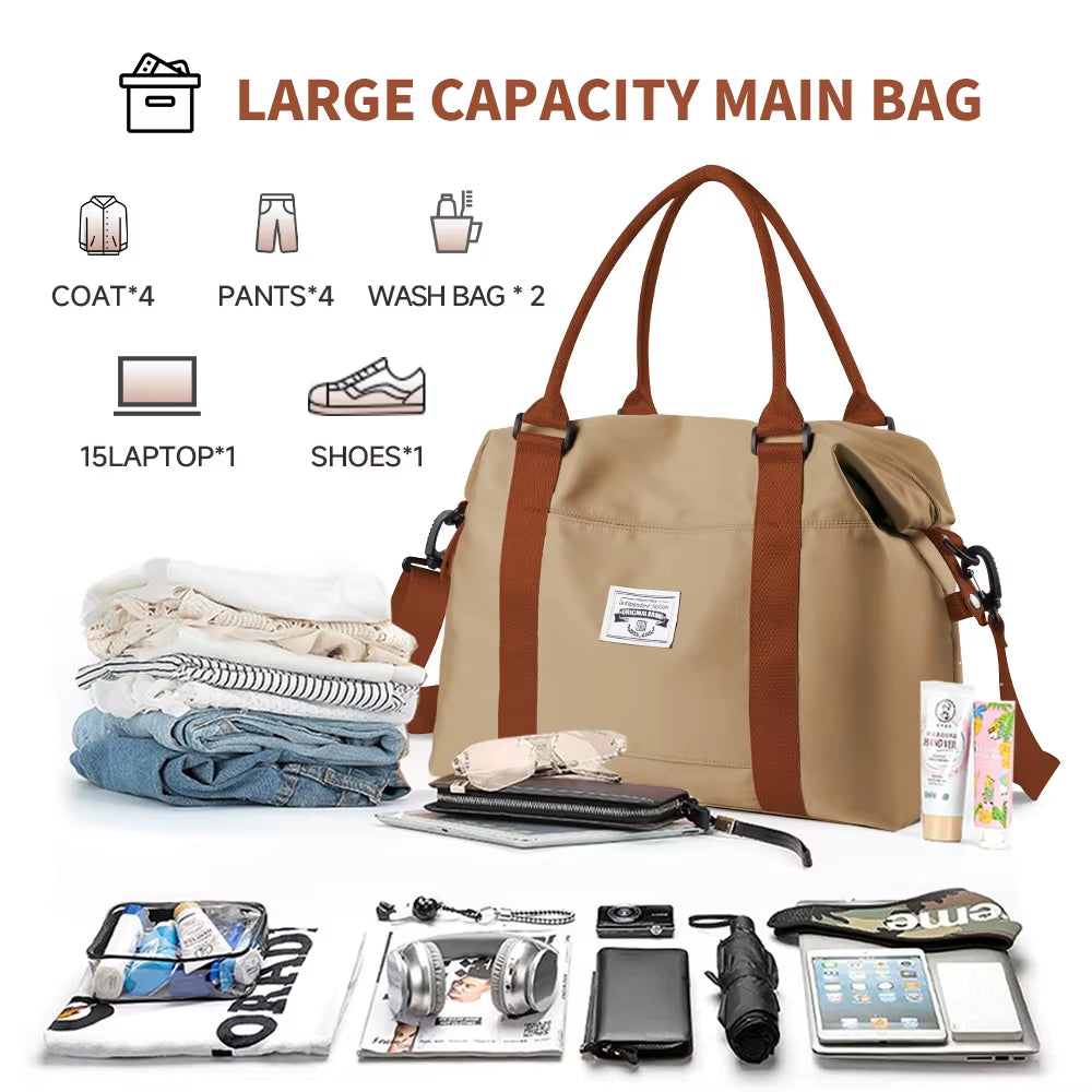 Custom Logo Waterproof Duffel Bag Travel Bag Outdoor for Woman Gym Bags Sports Yoga Handbags for Girl