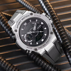 Gold Digital Watch Men Sport Chronograph Alloy Case Waterproof Fashion Colorful Wristwatch Luxury Watches