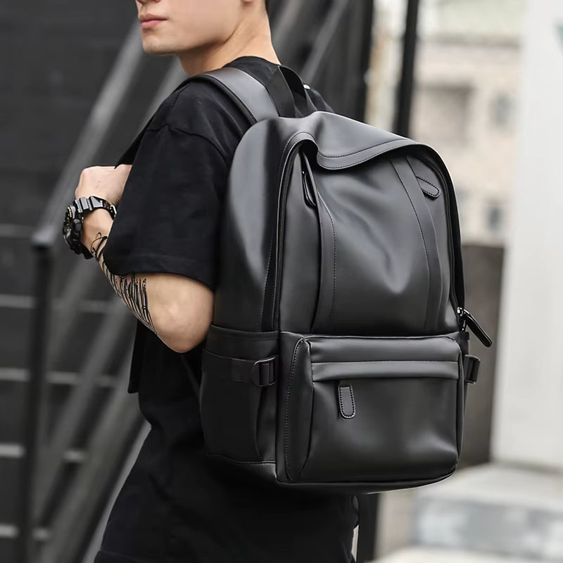 Guangzhou College School Polyester Laptop Bags for Men PVC Leather Backpack Bags