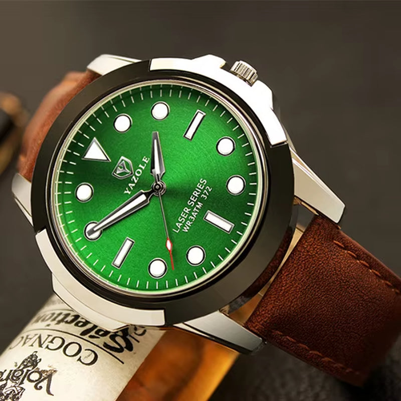 YAZOLE D 372 Luxury Mens Watches Sport Style Hot Sale Factory Custom Logo Quartz Watch Classic Leather Wristwatch Wholesale